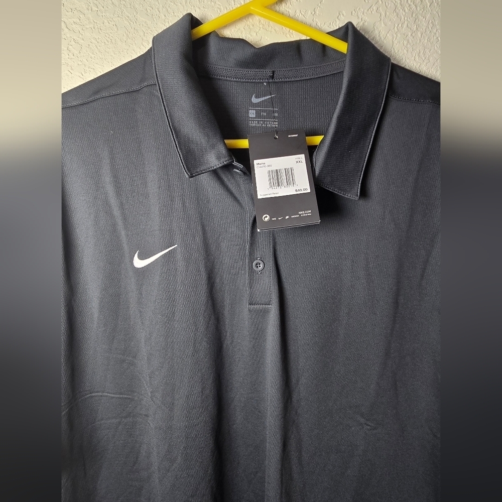New Nike Polo Black Shirt Men XXL   3 Button Texas Bowl - Picture 3 of 14